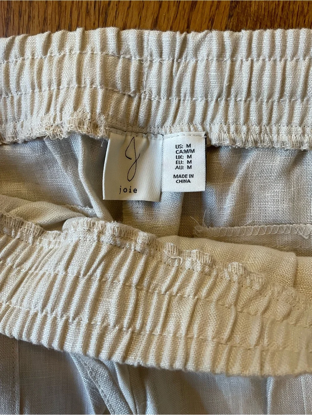 Joie Lightweight Drawstring Linen Pants - Cream